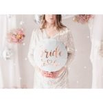 18″ Μπαλόνι λευκό Bride to be με rose gold γραμματα - Image 2