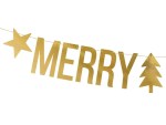 Χρυσή Γιρλάντα Merry Christmas 150cm - Image 2