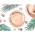 Χάρτινα πιάτα στρογγυλά Ροζ-Χρυσό-6τμχ. 23εκ - Image 2