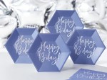Χάρτινα πιάτα navy blue “Happy Birthday”-6τμχ. - Image 2