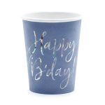Ποτήρια πάρτυ Navy Blue – Holographic B’day (6 τεμ)