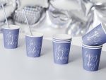 Ποτήρια πάρτυ Navy Blue – Holographic B’day (6 τεμ) - Image 2