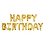 Σετ μπαλονιών “Happy Birthday” Χρυσό (13 γραμ)