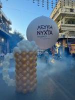 Τεράστιο Μπαλόνι PVC λευκό 2,5m με φωτισμό και το δικό σας λογότυπο - Image 3