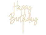 Ξύλινο topper τούρτας Happy Birthday